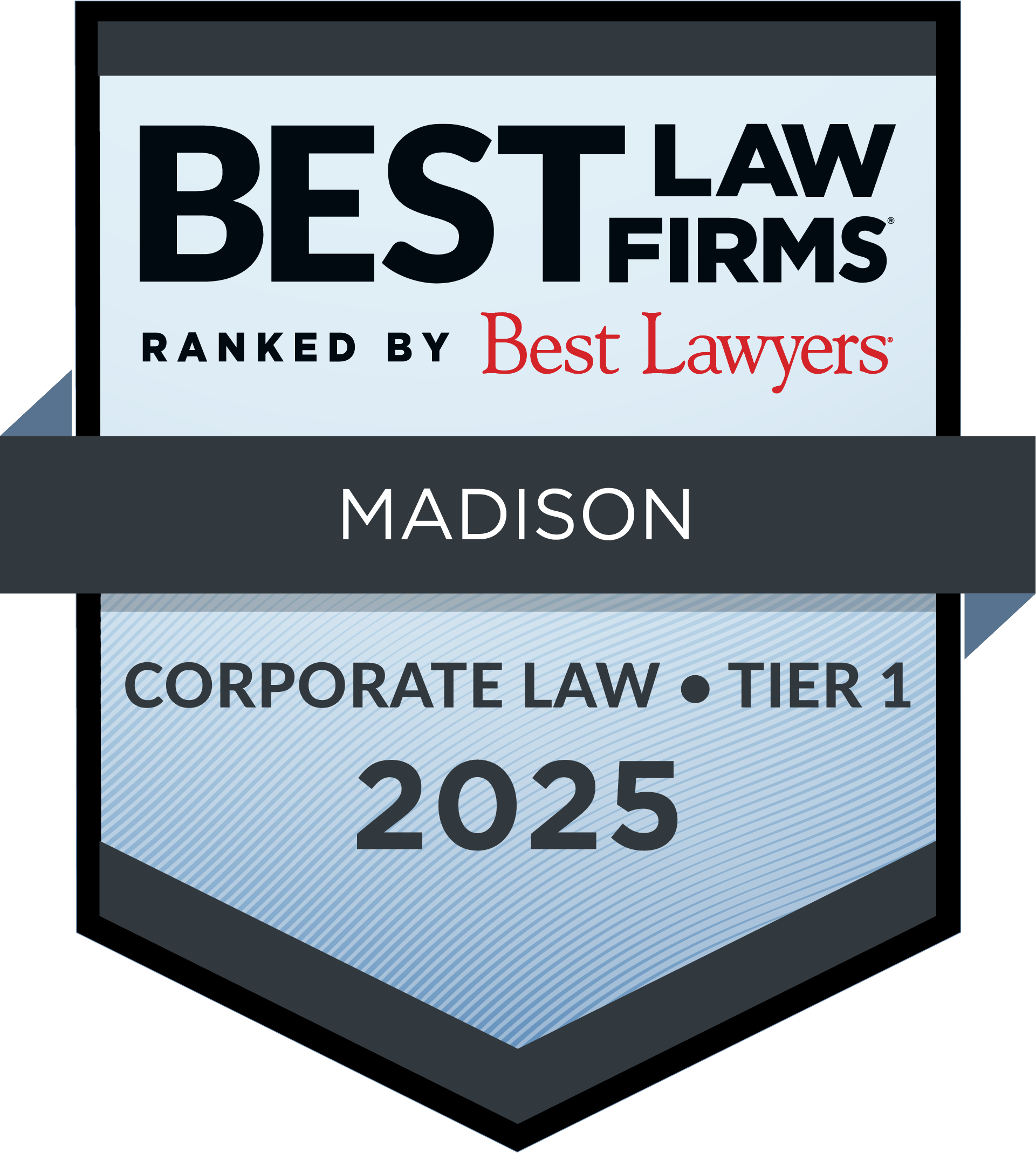 2025 Best Law Firms - Regional Tier 1 Corporate Law Badge